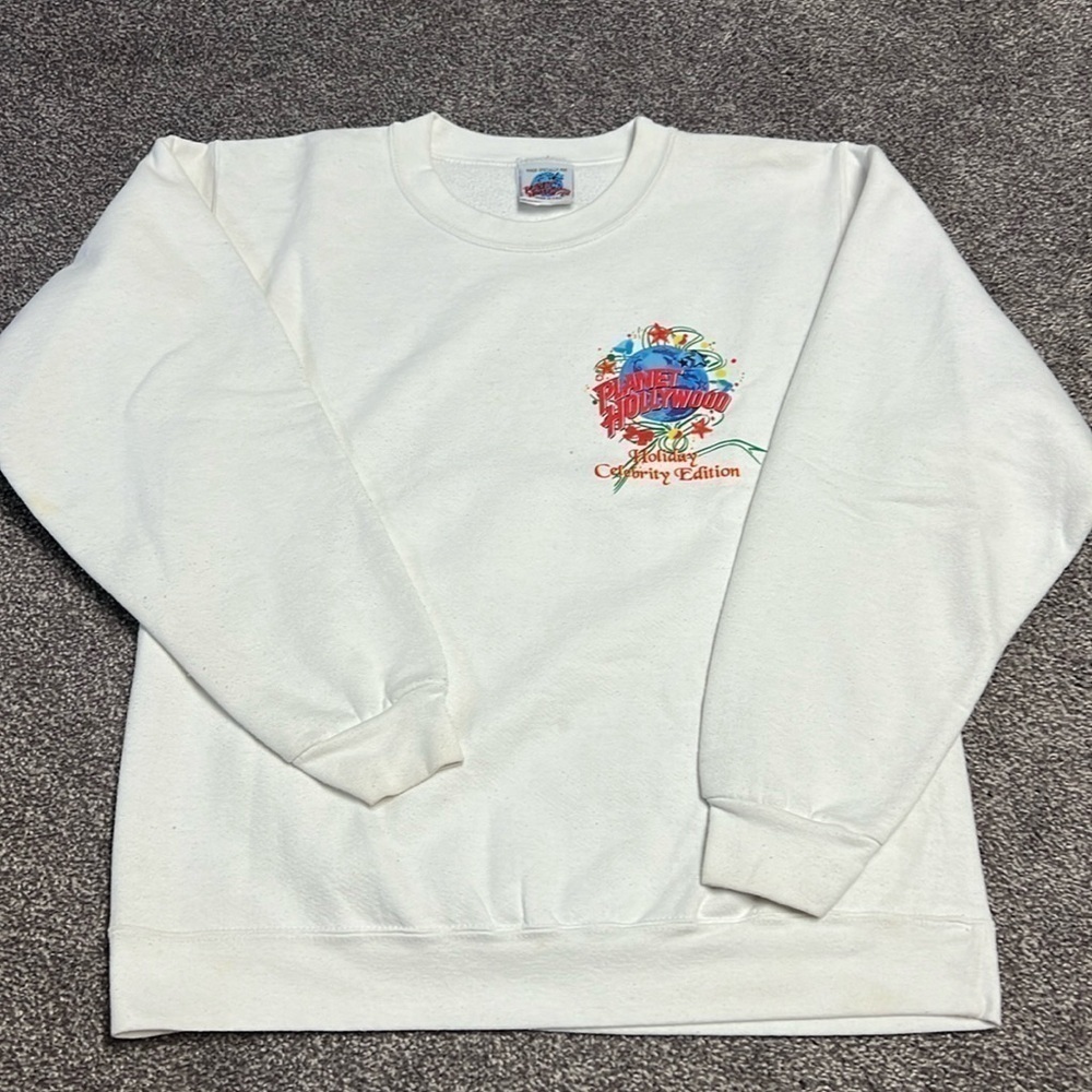 1996 Planet Hollywood Arnold Schwarzenegger Holiday Edition Sweatshirt Sz M
